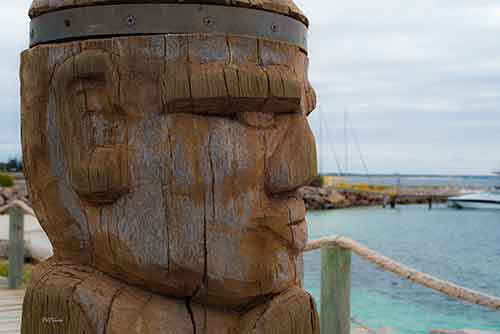 Walking around Taylors Beach Bar and Cafe I spotted this cool carving